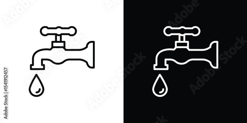 Faucet drip icon. Graphic Design vector icon. Ui Ux Icons