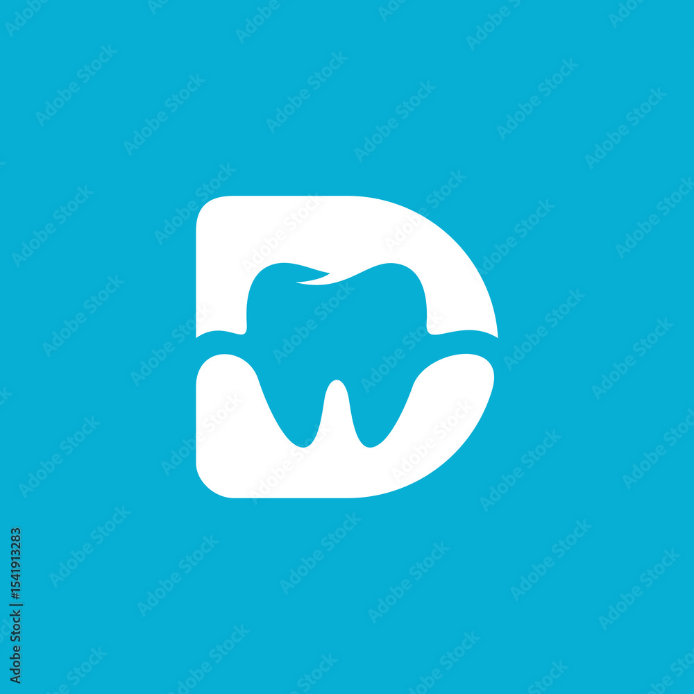 Obraz premium Dental Letter D logo design vector template