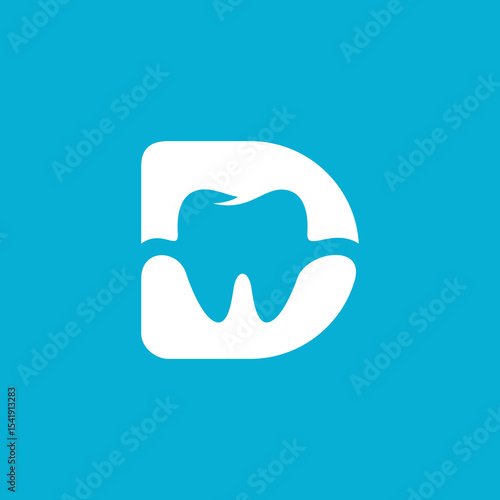 Dental Letter D logo design vector template