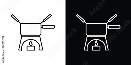 Fondue pot icon. Graphic Design vector icon. Ui Ux Icons