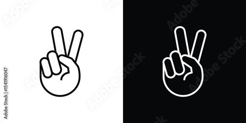 Hand peace icon. Graphic Design vector icon. Ui Ux Icons