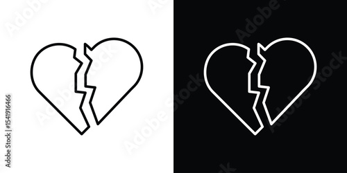 Heart Crack icon. Graphic Design vector icon. Ui Ux Icons