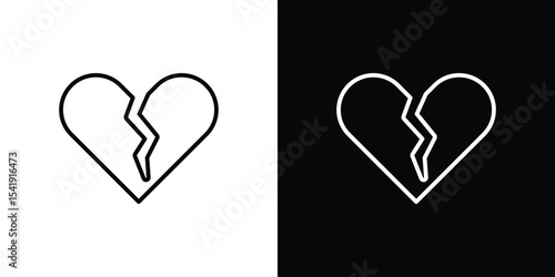 Heart Crack icon. Graphic Design vector icon. Ui Ux Icons