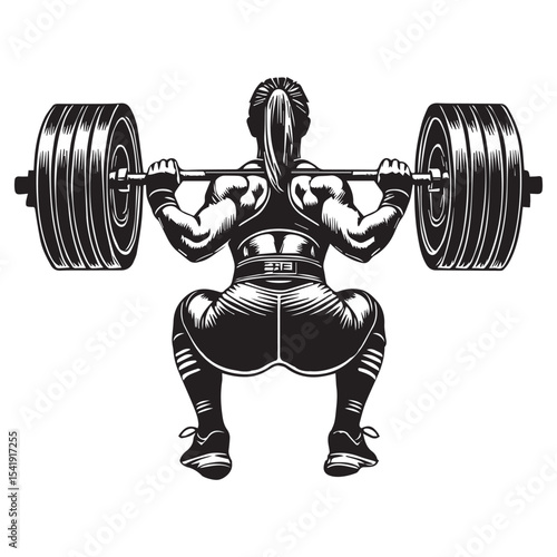 female be strong Lifting Weights clipart, funny Gym silhouette, exercise work out illustration, bodybuilder design sublimation
