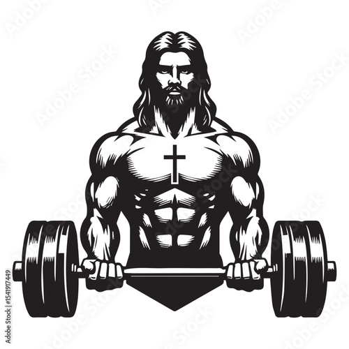 bodybuilder be strong Lifting Weights clipart, funny Gym silhouette, exercise work out illustration, bodybuilder design sublimation
