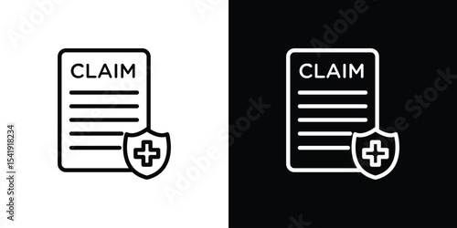 Insurance Claim icon. Graphic Design vector icon. Ui Ux Icons