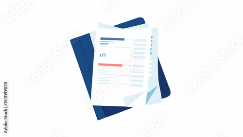 Business Documents Project Proposal Important Contract File Folder Office Paperwork Accounting Financial Report