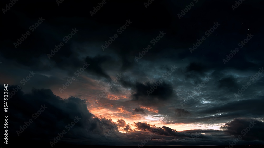 Fototapeta premium 不気味な雲が広がる嵐の前の静けさ