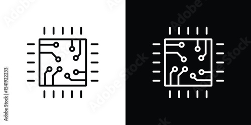 Microchip icon. Graphic Design vector icon. Ui Ux Icons