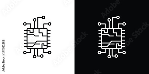 Фотография Microchip icon. Graphic Design vector icon. Ui Ux Icons