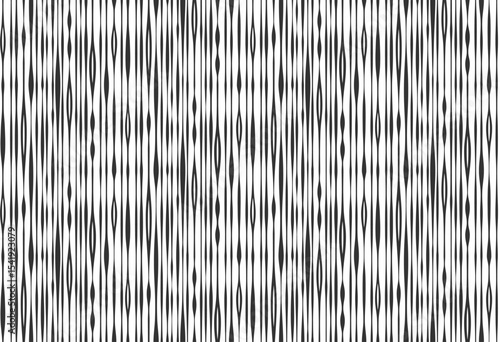 Black and White abstract pattern of simple shapes on white background.