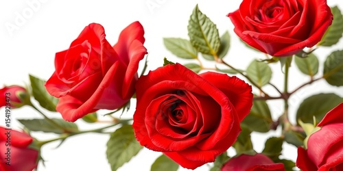 Vintage red rose bouquet, isolated on white Perfect for wedding invitations & floral designs,  classic,  bouquet