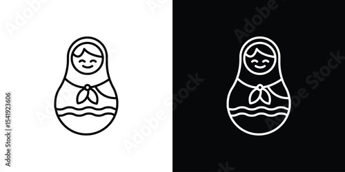 Nesting dolls icon. Graphic Design vector icon. Ui Ux Icons