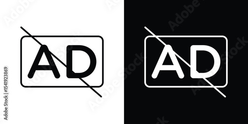 No audio description icon. Graphic Design vector icon. Ui Ux Icons
