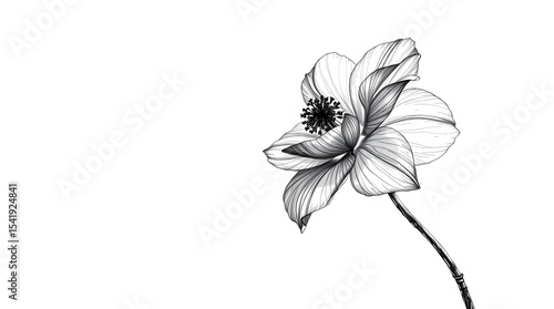 Hand-drawn sketch of flower