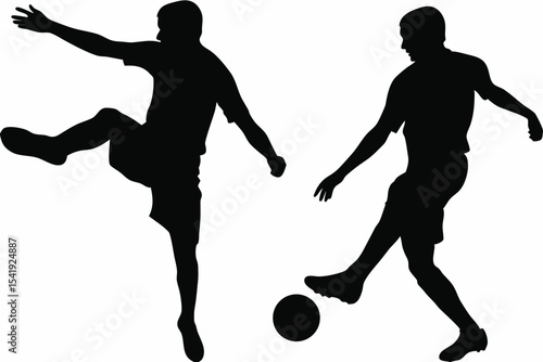 Soccer Player Kicking Ball