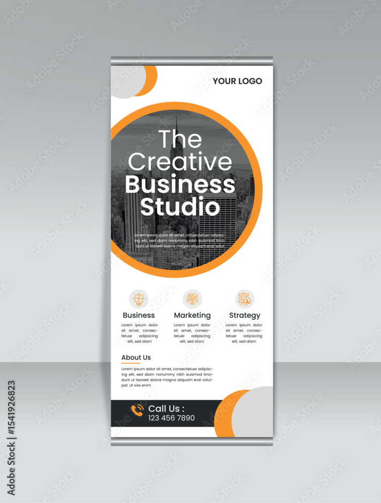 Obraz premium Corporate Roll-Up Banner Template for Business Promotion