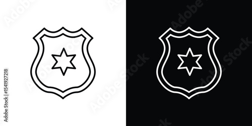 Police badge icon. Graphic Design vector icon. Ui Ux Icons