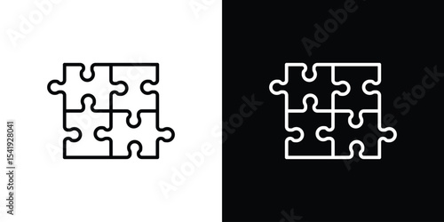 Puzzle pieces icon. Graphic Design vector icon. Ui Ux Icons