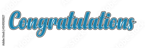 Congratulatory text. Congratulations lettering and congrats calligraphic inscription for celebration posters. Handwritten words vector. Eps 10.