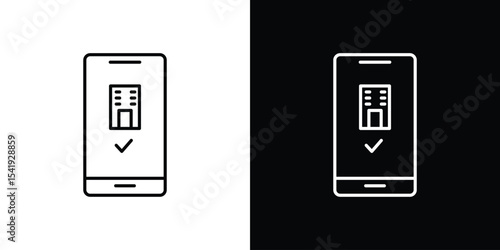 Reservation smartphone icon. Graphic Design vector icon. Ui Ux Icons