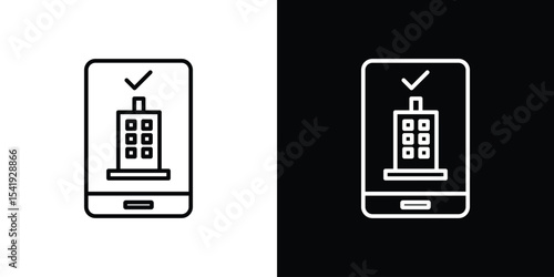 Reservation smartphone icon. Graphic Design vector icon. Ui Ux Icons
