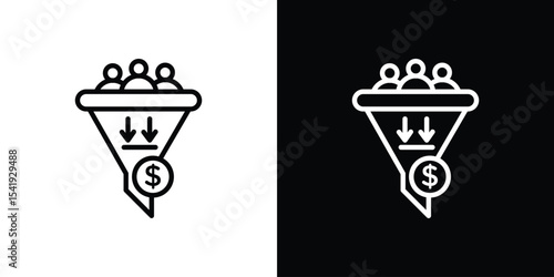 Sales funnel icon. Graphic Design vector icon. Ui Ux Icons