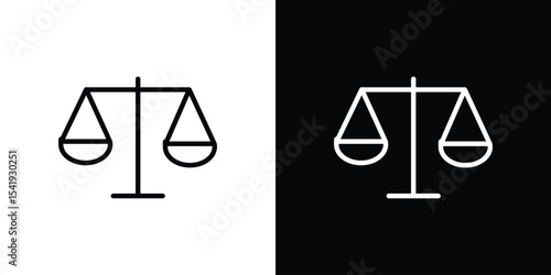 Scales of justice icon. Graphic Design vector icon. Ui Ux Icons