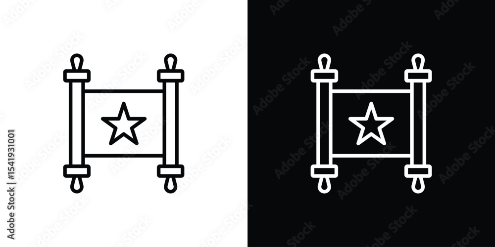 Fototapeta premium Scroll Torah icon. Graphic Design vector icon. Ui Ux Icons