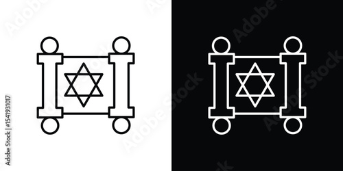 Scroll Torah icon. Graphic Design vector icon. Ui Ux Icons