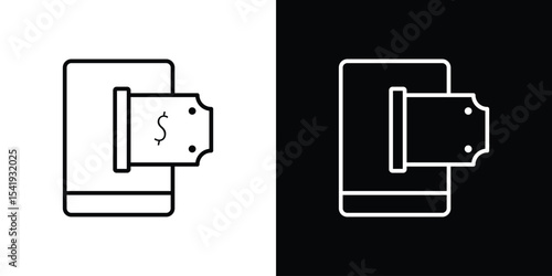 Send money smartphone icon. Graphic Design vector icon. Ui Ux Icons