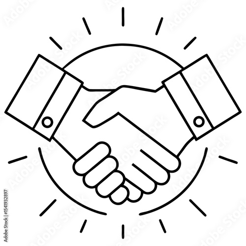 handshake vector illustration