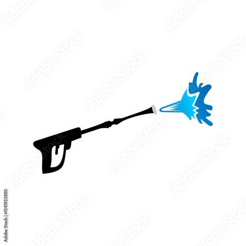 Pressure washer gun logo template