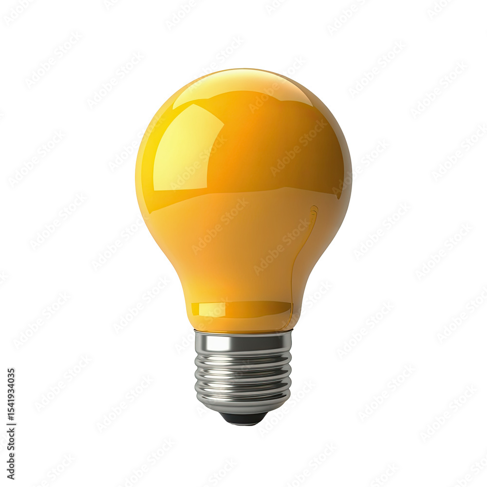 Yellow lightbulb on black background providing bright idea and energy efficient lighting solution for home Yellow lightbulb on black background providing bright idea and energy efficient lighting solution for home