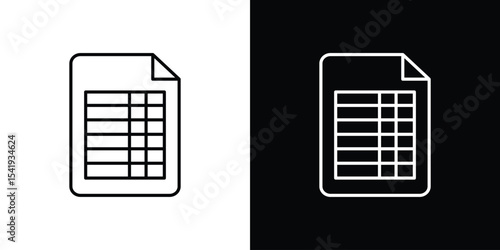 Spreadsheet icon. Graphic Design vector icon. Ui Ux Icons