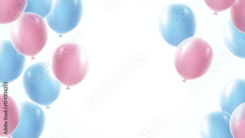 3D Party balloon background for festival decoration elegant vector illustration party. Celebration balloon for graphic design, website, app , template.