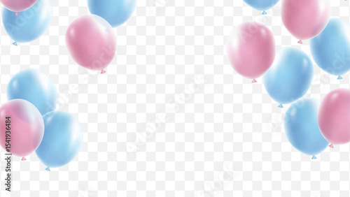 3D Party balloon background for festival decoration elegant vector illustration party. Celebration balloon for graphic design, website, app , template.