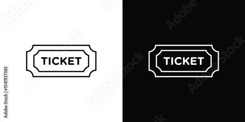 Ticket stub icon. Graphic Design vector icon. Ui Ux Icons