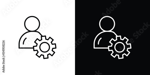 User gear icon. Graphic Design vector icon. Ui Ux Icons