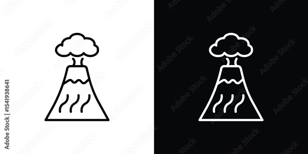 Obraz premium Volcano icon. Graphic Design vector icon. Ui Ux Icons