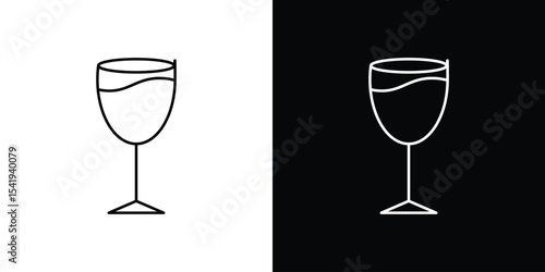 Wine glass icon. Graphic Design vector icon. Ui Ux Icons