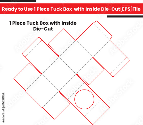 1 Piece Square Box with tuck inside