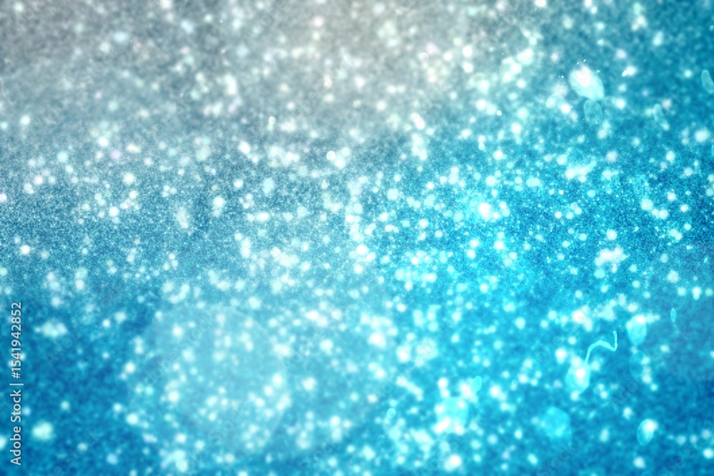 Fototapeta premium White snow and stars on blue