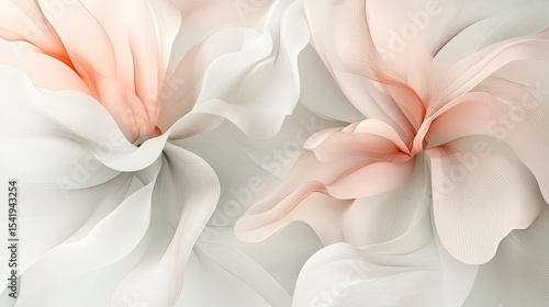 Abstract floral design, soft pastel colors