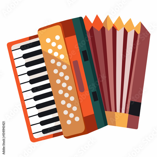 accordion isolated on white