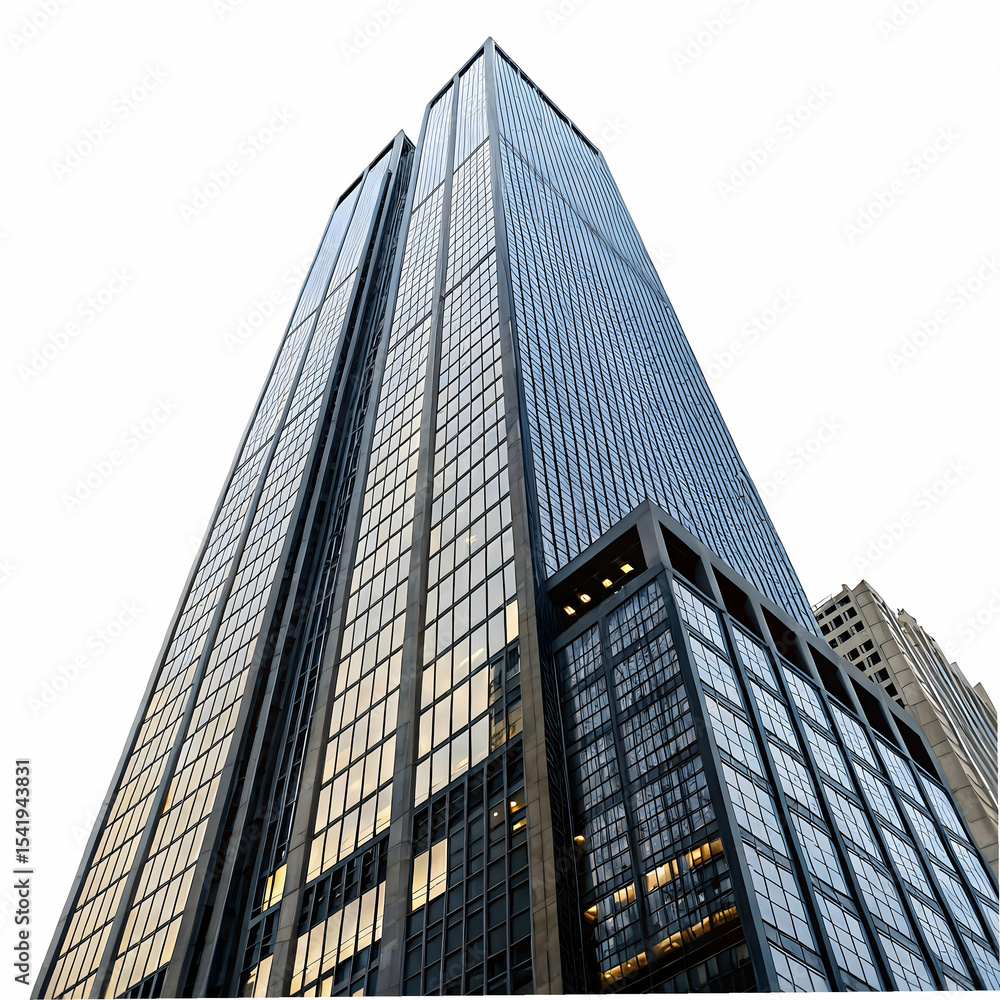Fototapeta premium Skyscraper isolated on transparent background