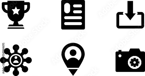 Modern Rounded Filled Seo And Digital Marketing Icon Set