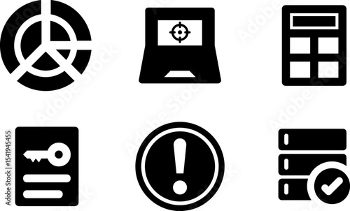 Modern Rounded Filled Seo And Digital Marketing Icon Set