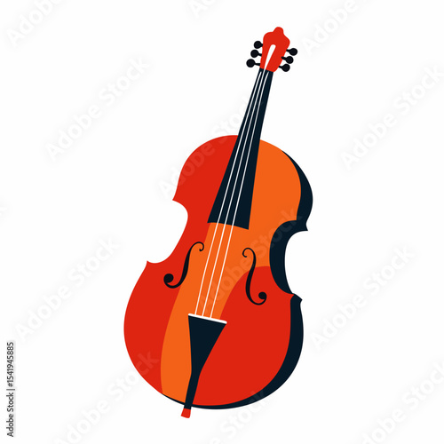 violin on white background