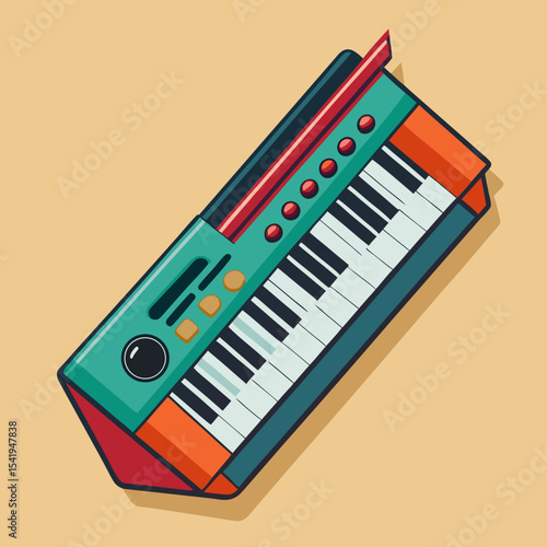 colorful piano keys